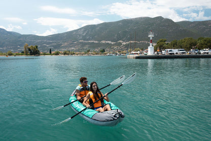 Aqua Marina Laxo-320: Inflatable 2-Person Recreational Kayak for Lakes & Gentle Rivers Aqua Marina