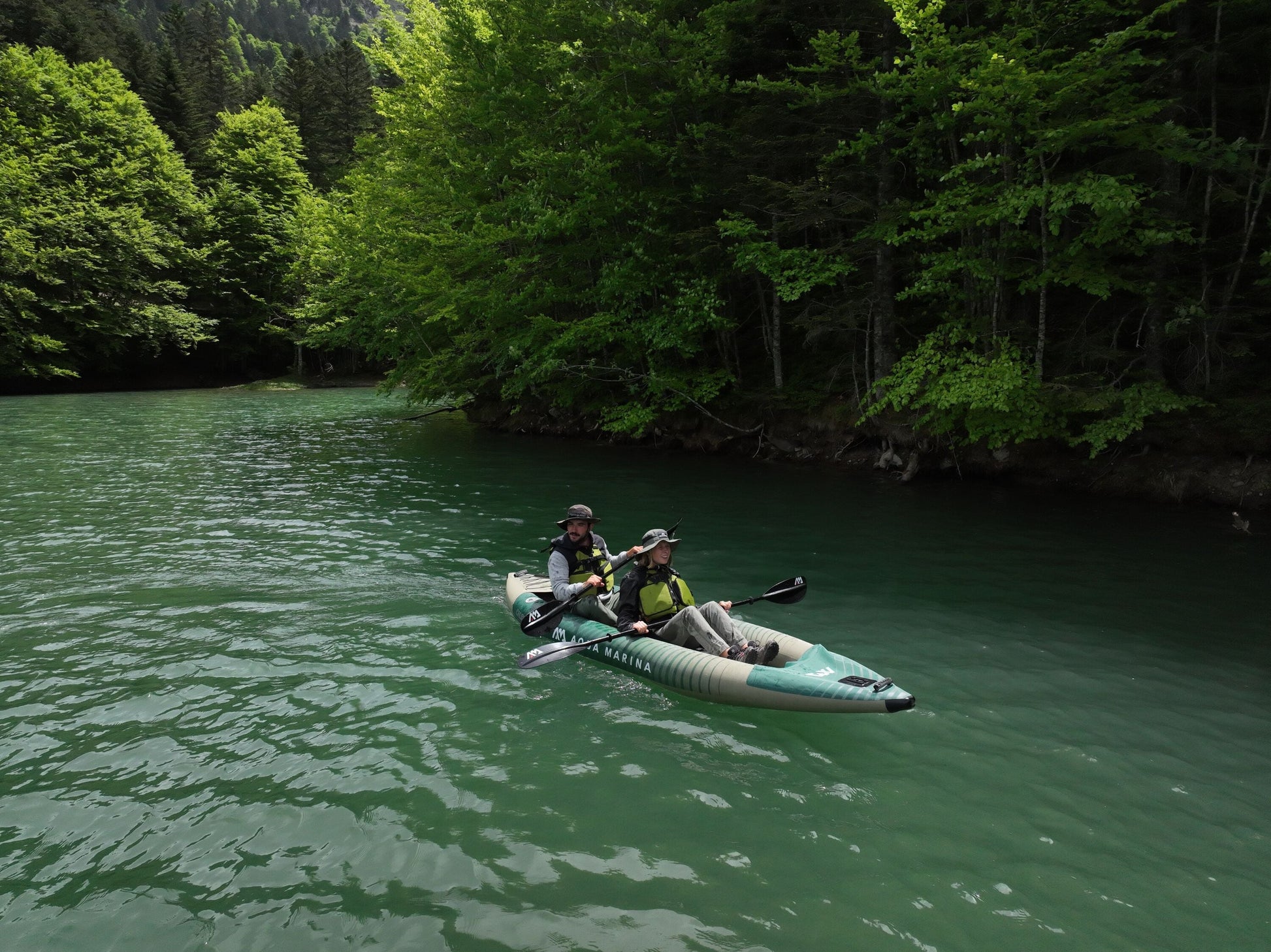 Aqua Marina Caliber 13'1" Angling Kayak – Modular Solo/Tandem Fishing Kayak with DWF Deck Aqua Marina