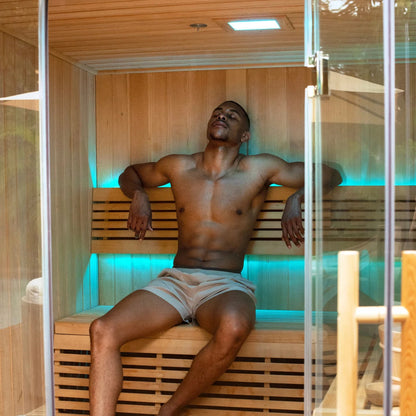 Revive 6-Person Traditional Outdoor Sauna | Spacious Hemlock Wood Design Revive