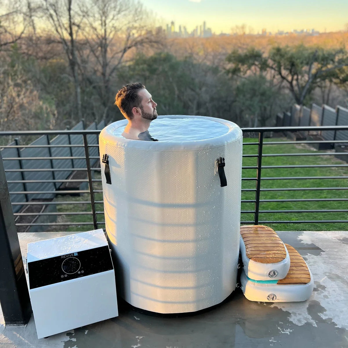 Inflatable Barrel Plunge – Compact Hot &amp; Cold Therapy Revive