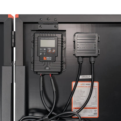 MEGA 100 Portable Briefcase Charging Kit | 100 Watt Portable Solar Panel | Premium 12V Portable Solar Panel for Generators, Boats, Power Stations | High Efficiency Rich Solar