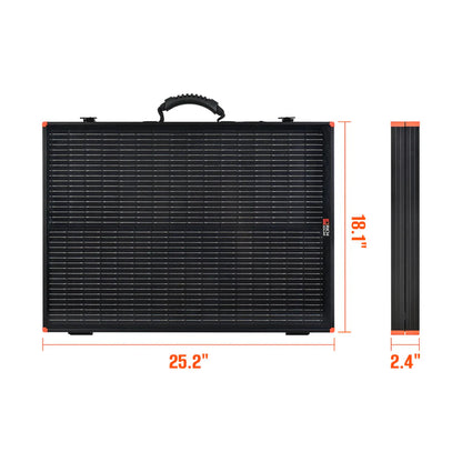 MEGA 100 Portable Briefcase Charging Kit | 100 Watt Portable Solar Panel | Premium 12V Portable Solar Panel for Generators, Boats, Power Stations | High Efficiency Rich Solar