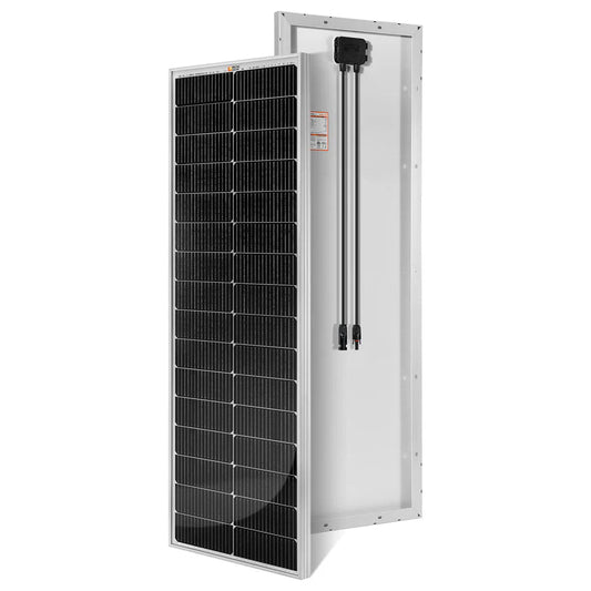 MEGA 100 SLIM | 100 Watt Slim Solar Panel | Compact 12V Off-Grid Narrow Solar Panel for Campers, Overlanders, Boats | 25-Year Output Warranty | UL Certified Rich Solar