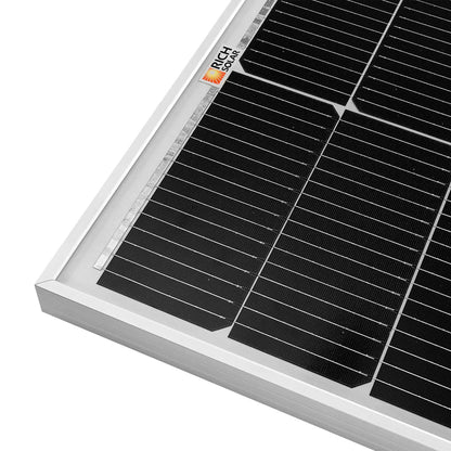 MEGA 100 SLIM | 100 Watt Slim Solar Panel | Compact 12V Off-Grid Narrow Solar Panel for Campers, Overlanders, Boats | 25-Year Output Warranty | UL Certified Rich Solar