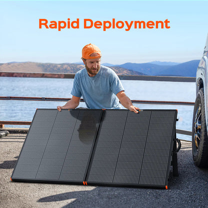 MEGA 200 Portable Briefcase Solar Panel | 200 Watt Portable Solar Panel | Powerful 12V Portable Solar Panel for Generators, Power Stations, Campers | High Efficiency Rich Solar