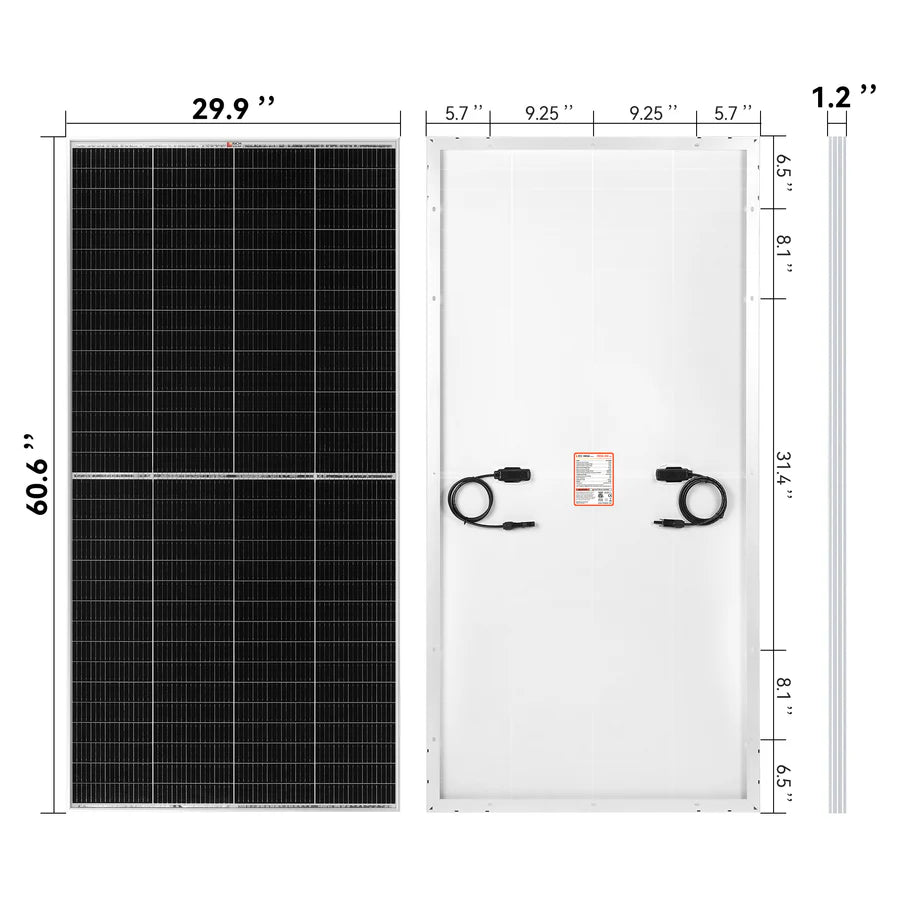 MEGA 250 PRO | 250 Watt 24 Volt Solar Panel | Premium 24V Off-Grid Solar Panel for Campers, Tiny Homes, Cabins | 25-Year Output Warranty | UL Certified Rich Solar