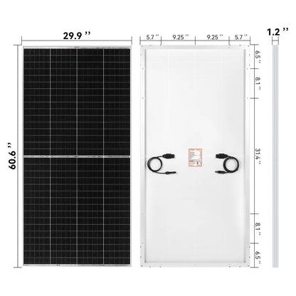 MEGA 250 PRO | 250 Watt 24 Volt Solar Panel | Premium 24V Off-Grid Solar Panel for Campers, Tiny Homes, Cabins | 25-Year Output Warranty | UL Certified Rich Solar