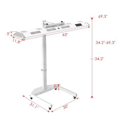 NEW The Panorama Panel dimensions and adjustable height for versatile light therapy.