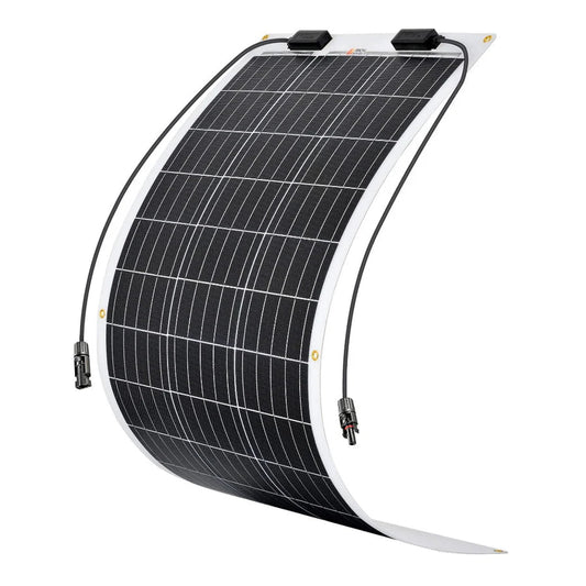 MEGA 100 FLEX | 100 Watt Flexible Solar Panel | Lightweight 12V Flexible Solar Panel for Vans, Boats, Trailers | High Efficiency Rich Solar