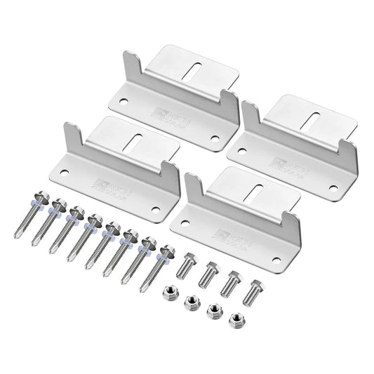 Z-Brackets | Mounting Hardware Z-Brackets with Screws | Designed for RICH SOLAR MEGA Series Solar Panels | Easy to Install Rich Solar