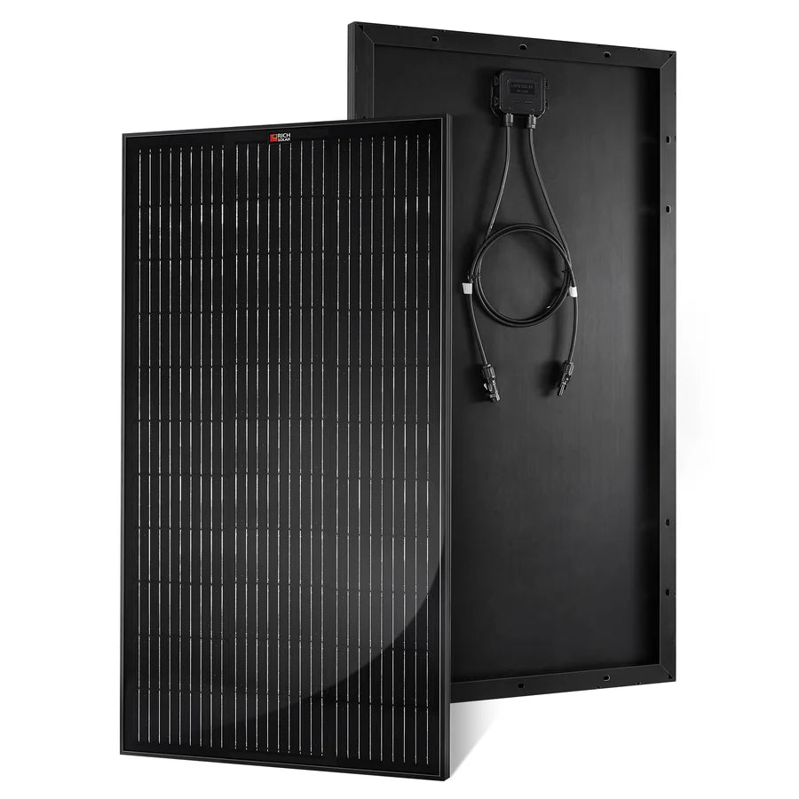 MEGA 100 | 100 Watt Solar Panel | Premier 12V Off-Grid Solar Panel for Vans, Campers, Boats | 25-Year Output Warranty | UL Certified Rich Solar