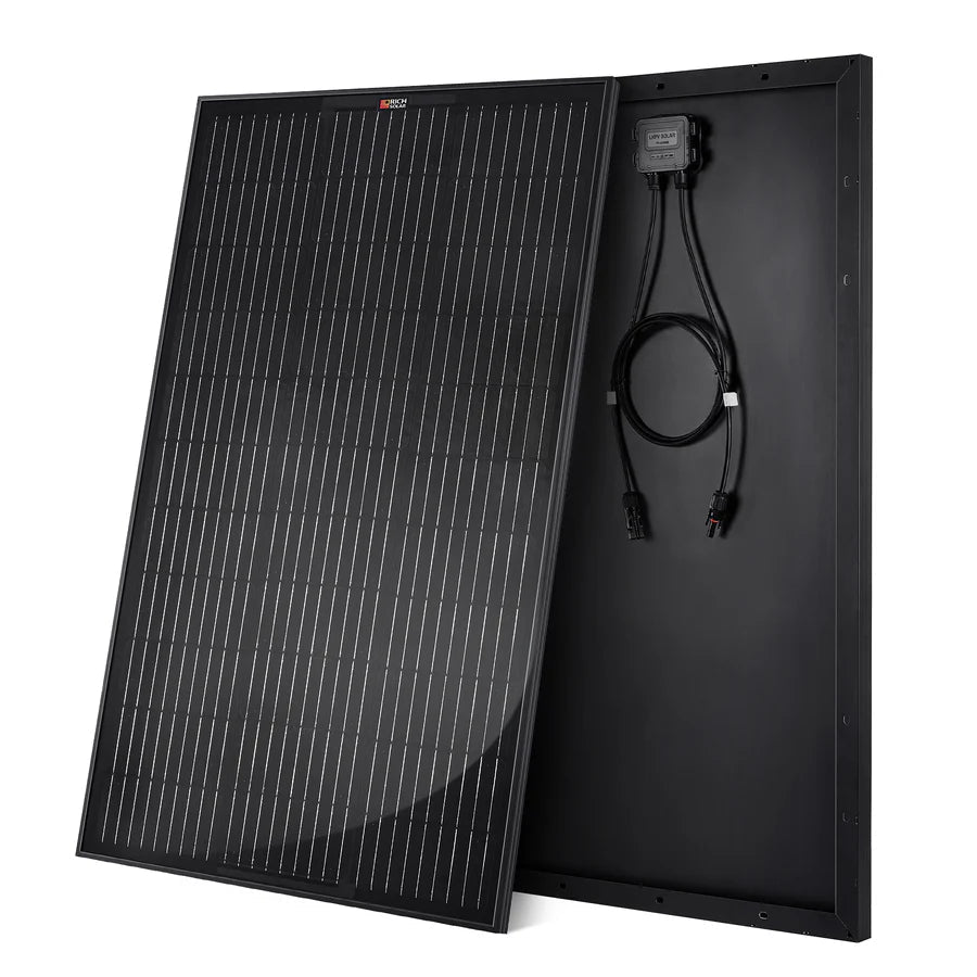 MEGA 100 | 100 Watt Solar Panel | Premier 12V Off-Grid Solar Panel for Vans, Campers, Boats | 25-Year Output Warranty | UL Certified Rich Solar
