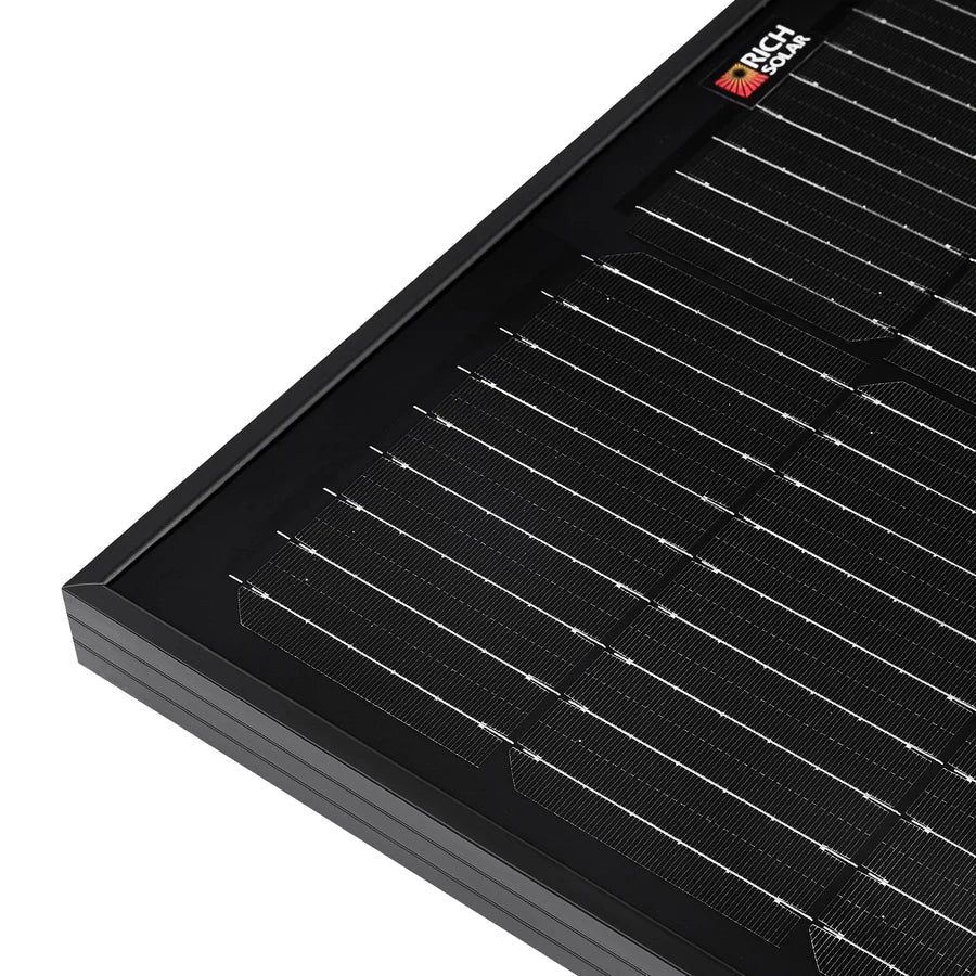 MEGA 100 | 100 Watt Solar Panel | Premier 12V Off-Grid Solar Panel for Vans, Campers, Boats | 25-Year Output Warranty | UL Certified Rich Solar