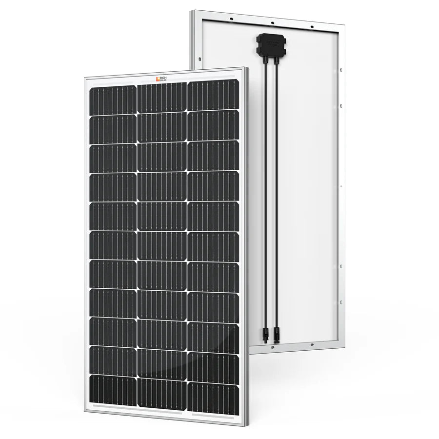 MEGA 100 | 100 Watt Solar Panel | Premier 12V Off-Grid Solar Panel for Vans, Campers, Boats | 25-Year Output Warranty | UL Certified Phoenyx Domes