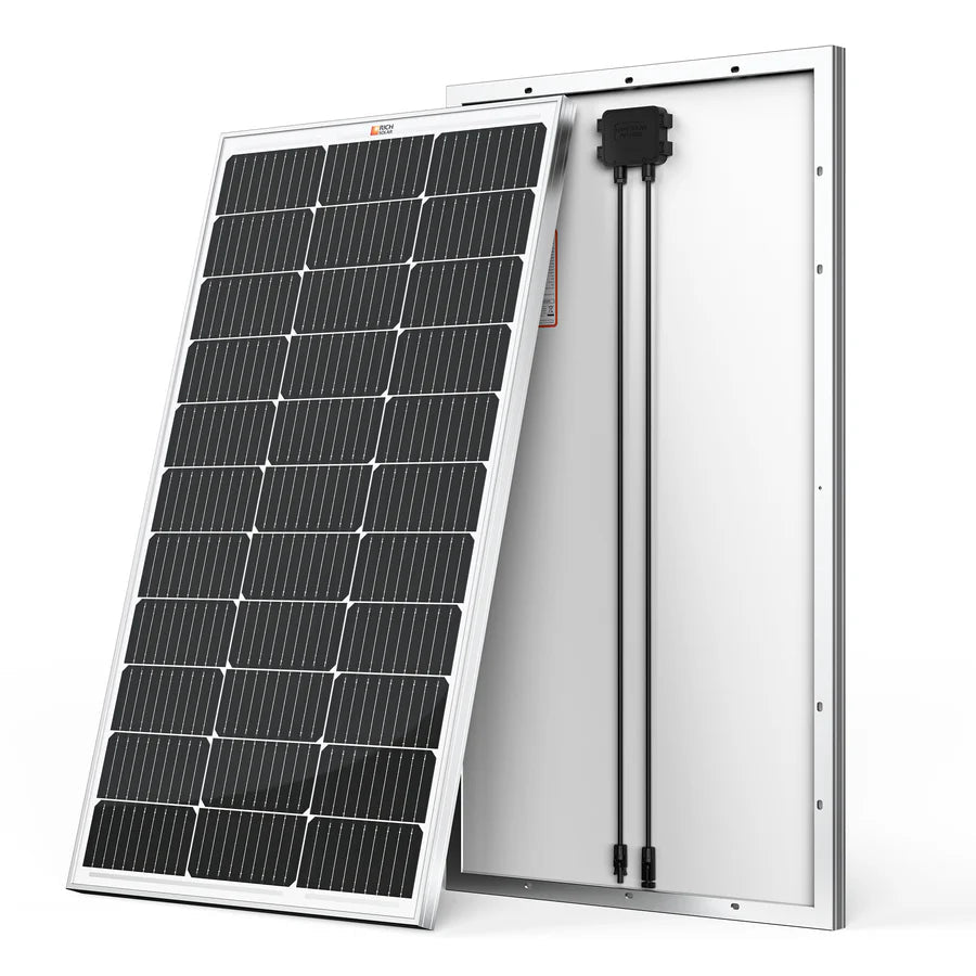 MEGA 100 | 100 Watt Solar Panel | Premier 12V Off-Grid Solar Panel for Vans, Campers, Boats | 25-Year Output Warranty | UL Certified Phoenyx Domes