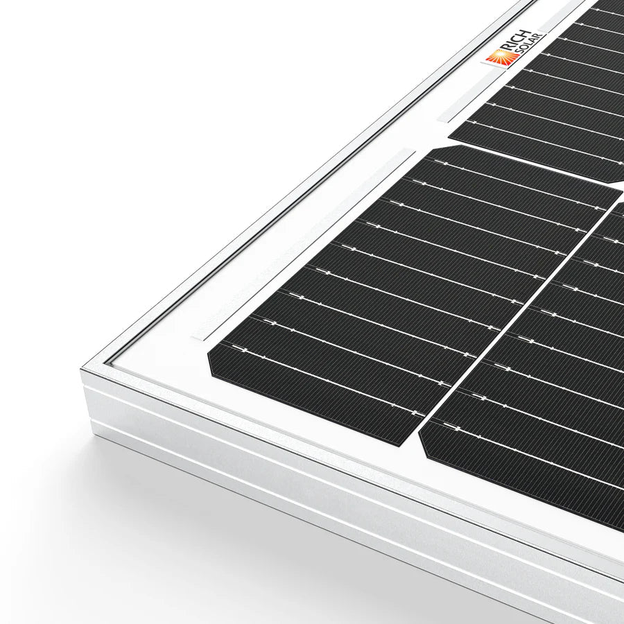 MEGA 100 | 100 Watt Solar Panel | Premier 12V Off-Grid Solar Panel for Vans, Campers, Boats | 25-Year Output Warranty | UL Certified Phoenyx Domes