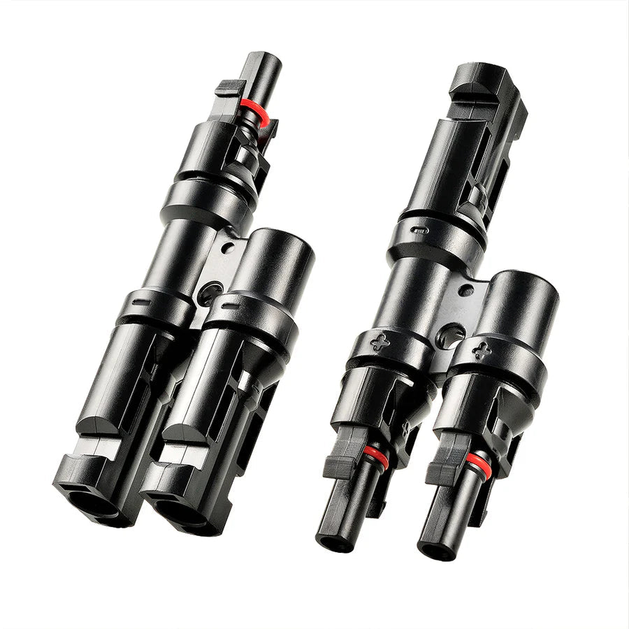 Y Branch 2-to-1 Solar Panel Parallel Connectors | Weatherproof PV Parallel Solar Connectors | Plug and Play Rich Solar