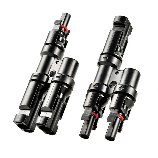 Y Branch 2-to-1 Solar Panel Parallel Connectors | Weatherproof PV Parallel Solar Connectors | Plug and Play Rich Solar