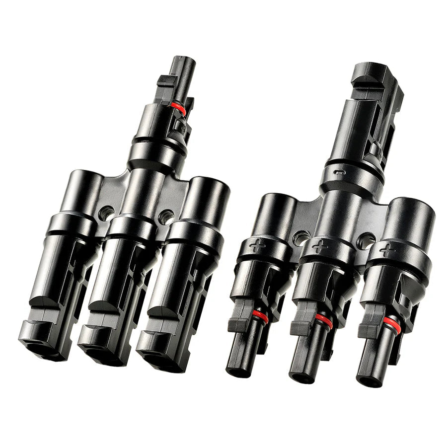 Y Branch 2-to-1 Solar Panel Parallel Connectors | Weatherproof PV Parallel Solar Connectors | Plug and Play Rich Solar