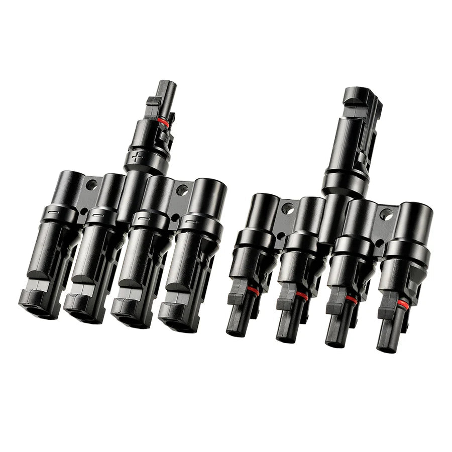 Y Branch 2-to-1 Solar Panel Parallel Connectors | Weatherproof PV Parallel Solar Connectors | Plug and Play Rich Solar