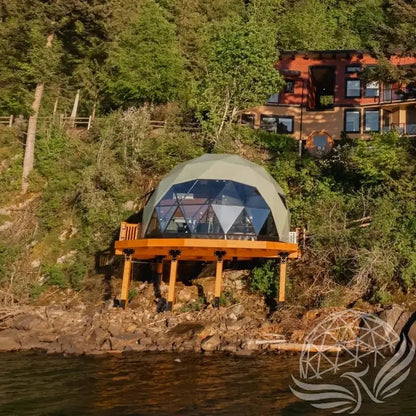 8M Deluxe Glamping Phoenix Dome (White, Sage Green, Desert Beige) Phoenyx Domes