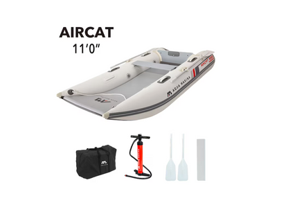 Aqua Marina Aircat, Inflatable Catamaran Boat 11-ft with DWF Air Deck Aqua Marina