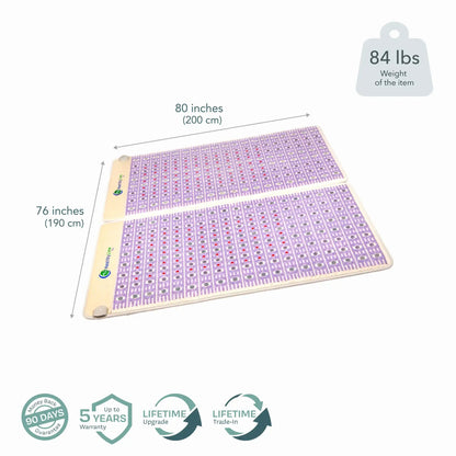 The TAJ Bed Series - Mattress Toppers, featuring dimensions of 80x76 inches and weight of 84 lbs for therapeutic comfort.