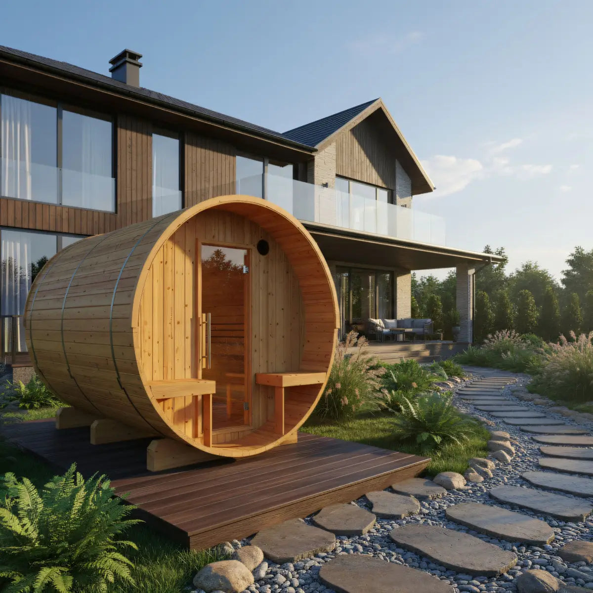 Transform Your Backyard with a Spacious Sauna Retreat