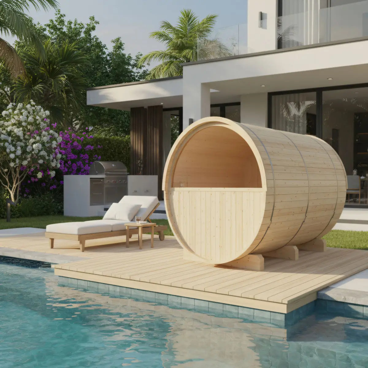 Transform Your Backyard with a Spacious Sauna Retreat