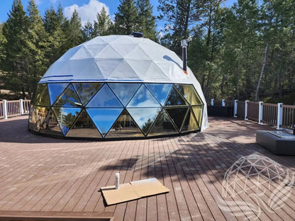 9M Deluxe Glamping Phoenyx Dome, Heavy Frame (White, Sage Green, Desert Beige) Phoenyx Domes