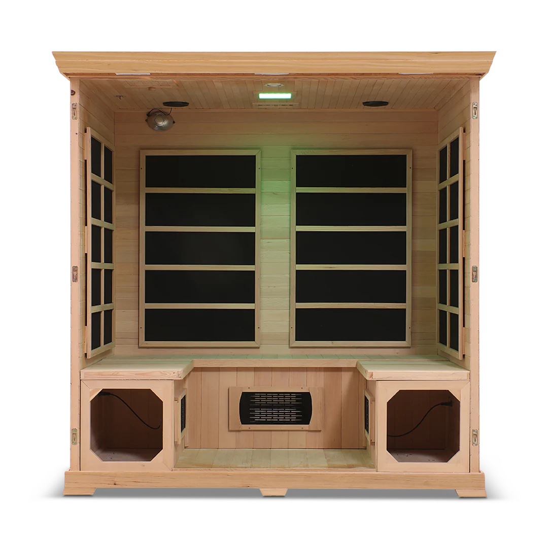 4 Person Full Spectrum Infrared Sauna with PureCarbon Heating & Canadian Wood Health Smart