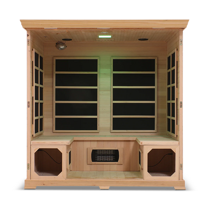 4 Person Full Spectrum Infrared Sauna with PureCarbon Heating & Canadian Wood Health Smart