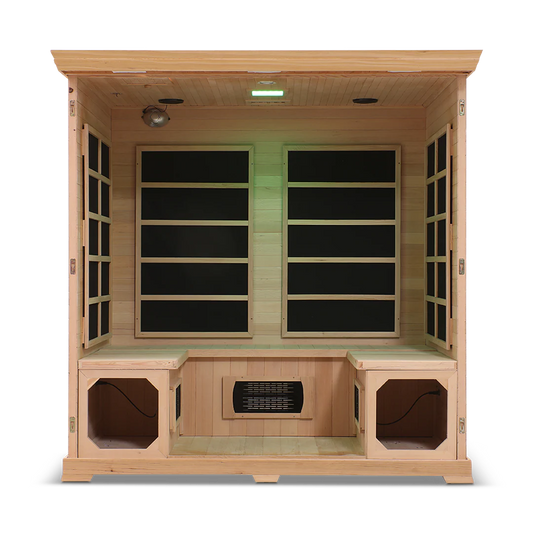 4 Person Full Spectrum Infrared Sauna with PureCarbon Heating & Canadian Wood Health Smart