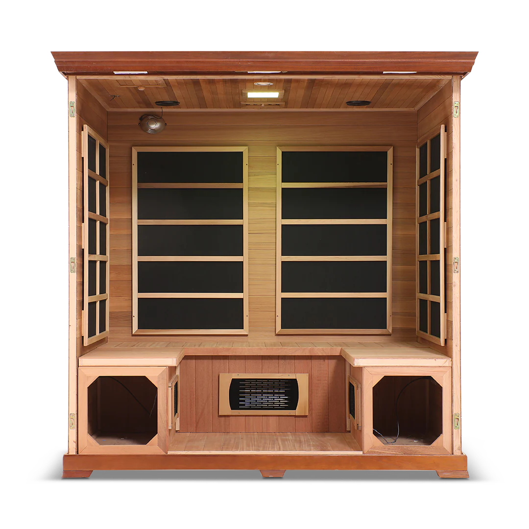 4 Person Full Spectrum Infrared Sauna with PureCarbon Heating & Canadian Wood Health Smart