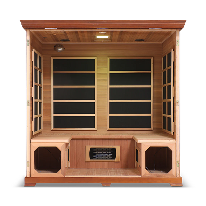 4 Person Full Spectrum Infrared Sauna with PureCarbon Heating & Canadian Wood Health Smart