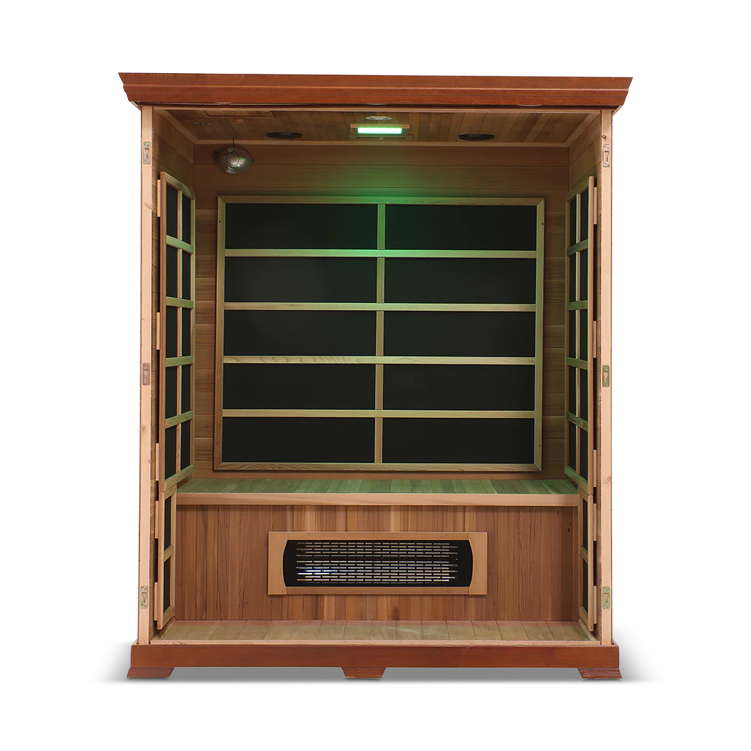 3 Person Full Spectrum Infrared Sauna with PureCarbon Heating & Canadian Wood Health Smart