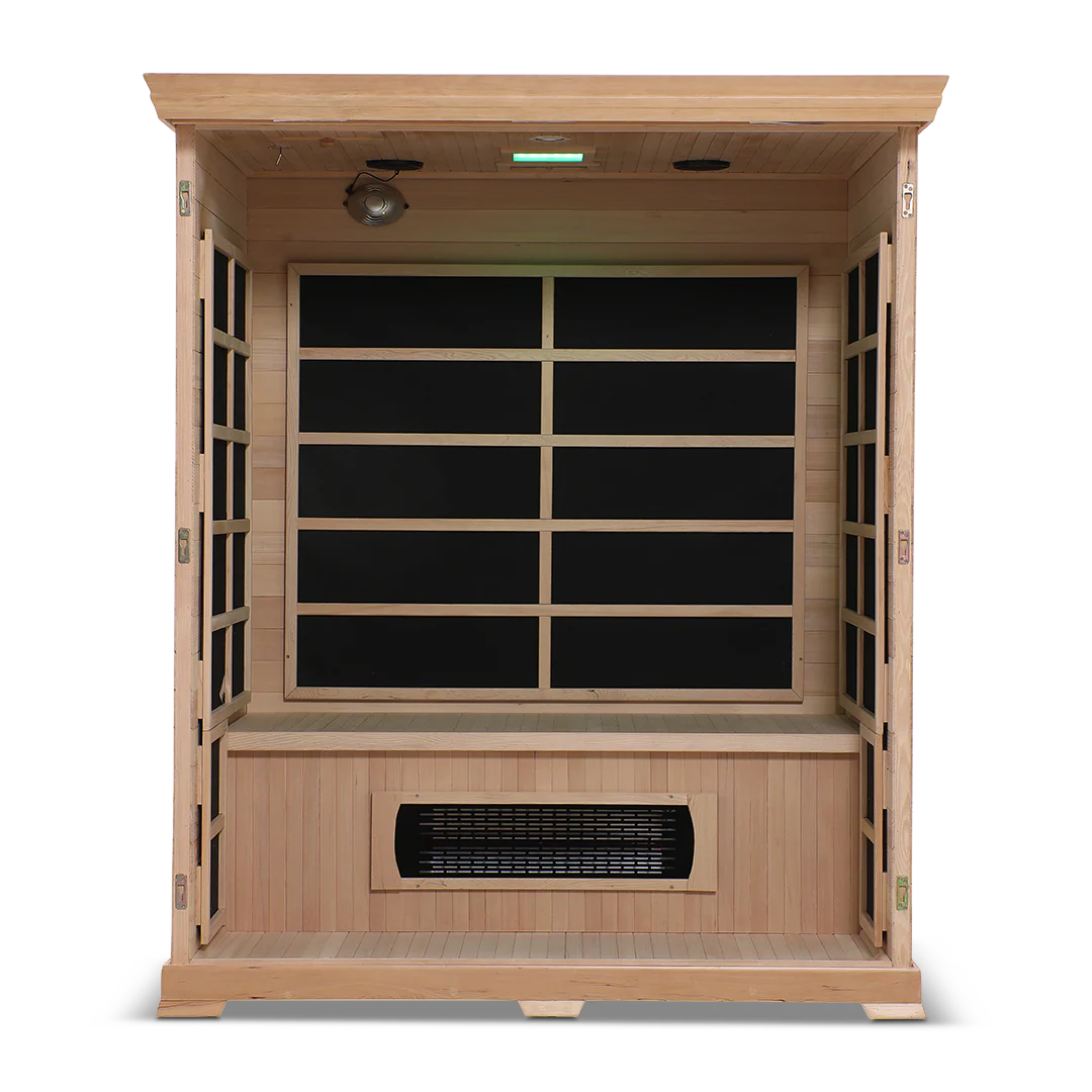 3 Person Full Spectrum Infrared Sauna with PureCarbon Heating & Canadian Wood Health Smart