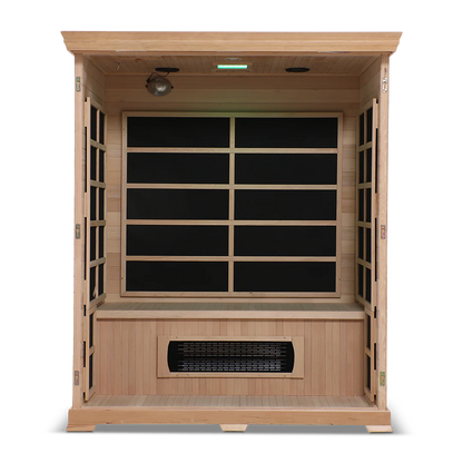3 Person Full Spectrum Infrared Sauna with PureCarbon Heating & Canadian Wood Health Smart