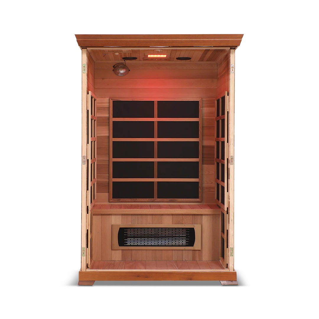 2 Person Full Spectrum Infrared Sauna with PureCarbon Heating & Canadian Wood Health Smart