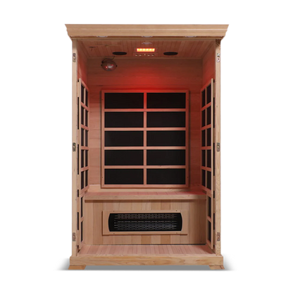 2 Person Full Spectrum Infrared Sauna with PureCarbon Heating & Canadian Wood Health Smart