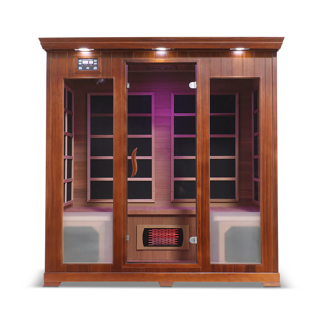 4 Person Full Spectrum Infrared Sauna with PureCarbon Heating & Canadian Wood Health Smart