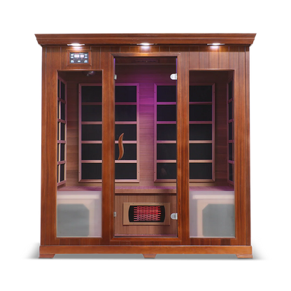 4 Person Full Spectrum Infrared Sauna with PureCarbon Heating & Canadian Wood Health Smart