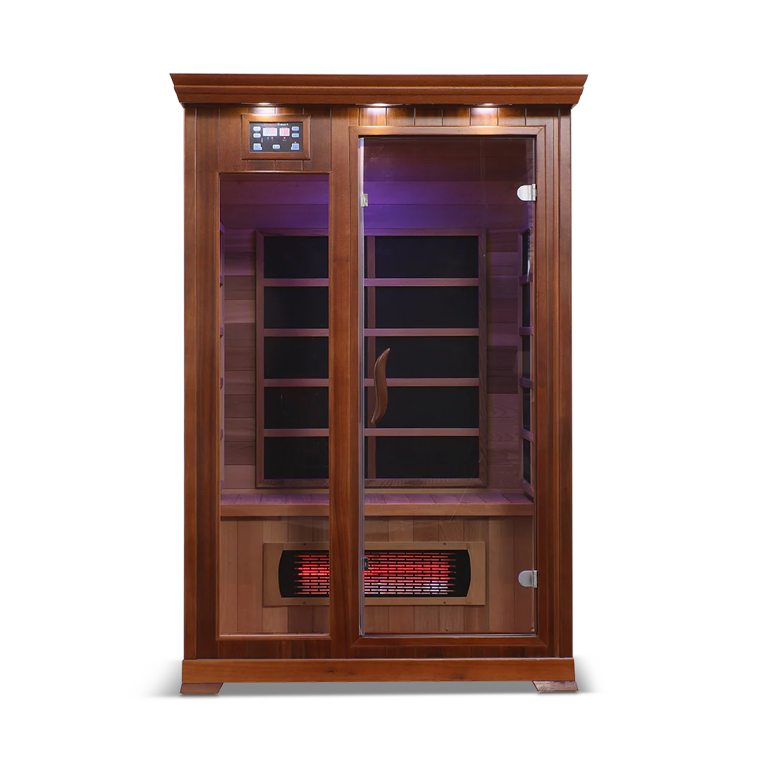 2 Person Full Spectrum Infrared Sauna with PureCarbon Heating & Canadian Wood Health Smart