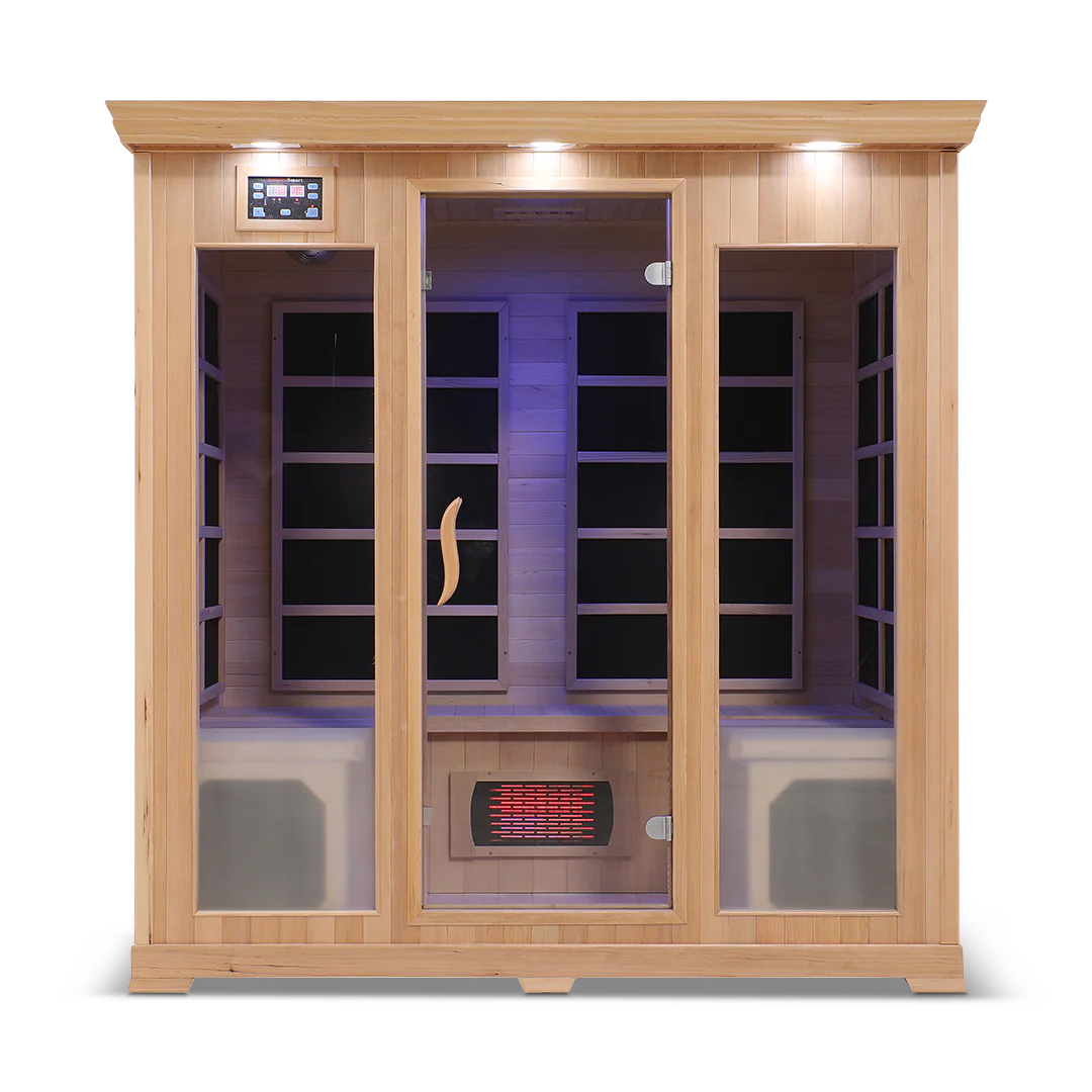 4 Person Full Spectrum Infrared Sauna with PureCarbon Heating & Canadian Wood Health Smart