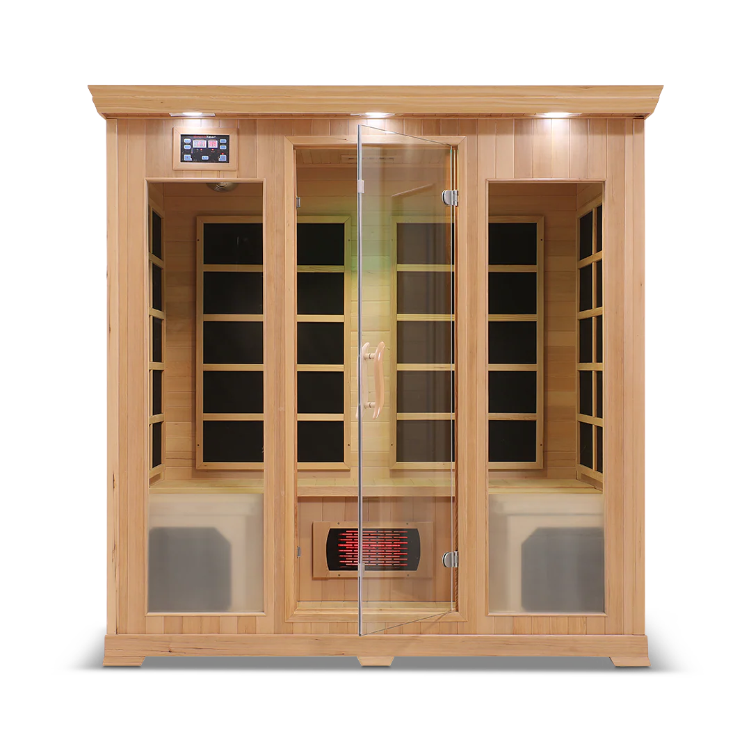 4 Person Full Spectrum Infrared Sauna with PureCarbon Heating & Canadian Wood Health Smart