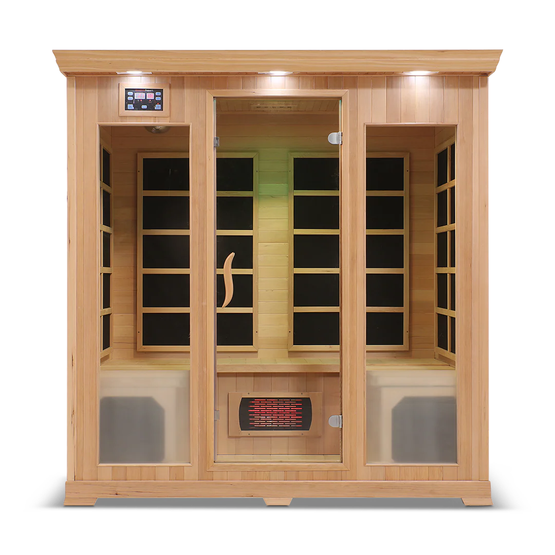 4 Person Full Spectrum Infrared Sauna with PureCarbon Heating & Canadian Wood Health Smart