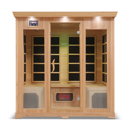 4 Person Full Spectrum Infrared Sauna with PureCarbon Heating & Canadian Wood Health Smart