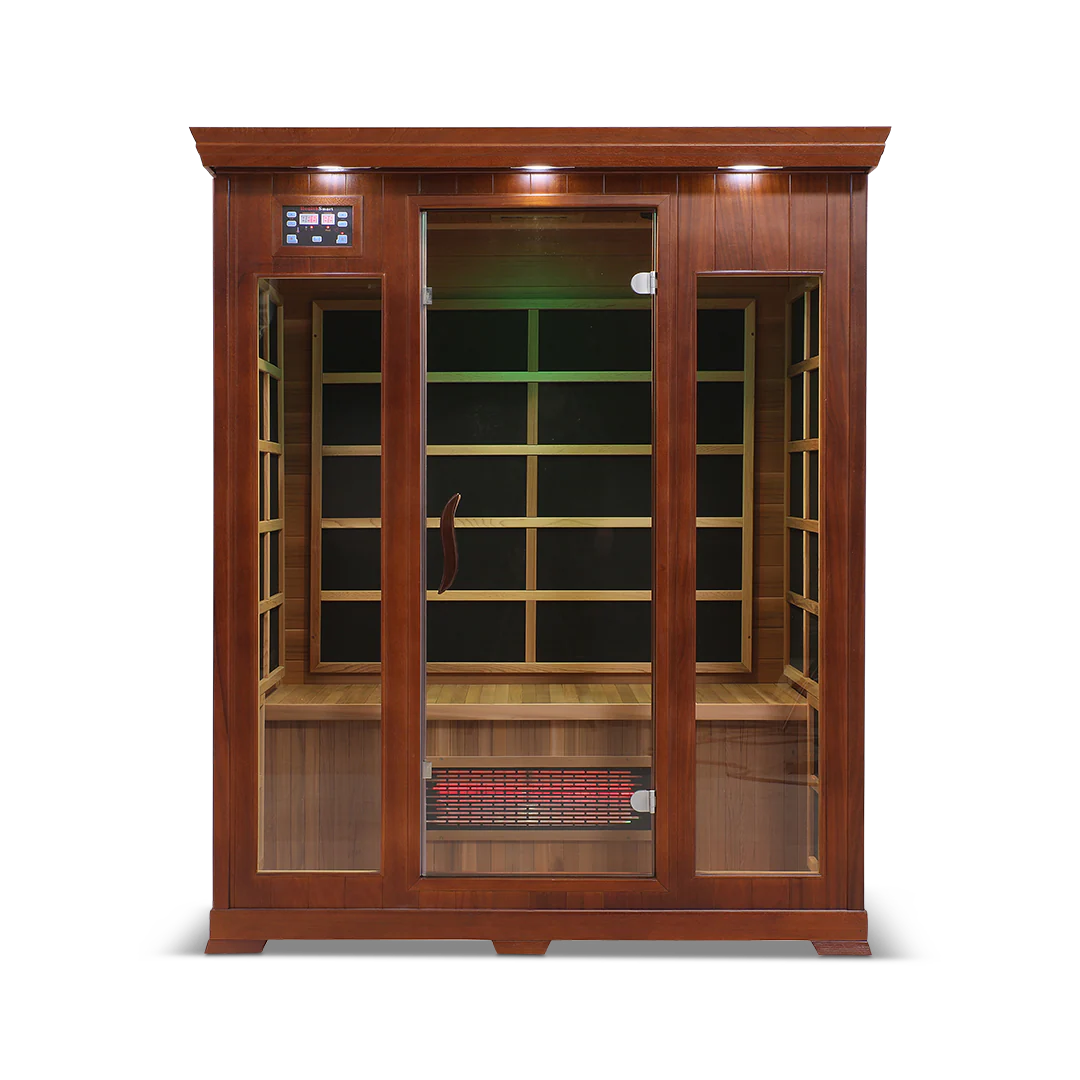 3 Person Full Spectrum Infrared Sauna with PureCarbon Heating & Canadian Wood Health Smart