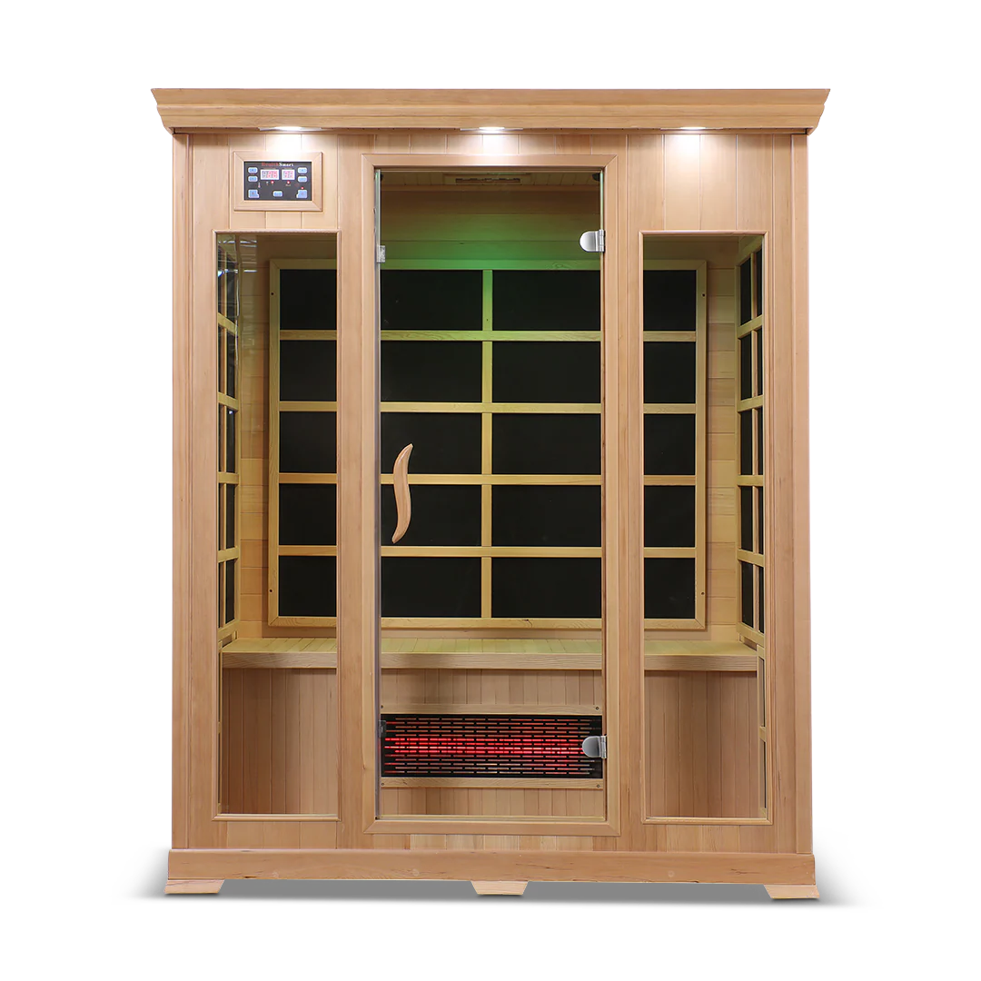 3 Person Full Spectrum Infrared Sauna with PureCarbon Heating & Canadian Wood Health Smart