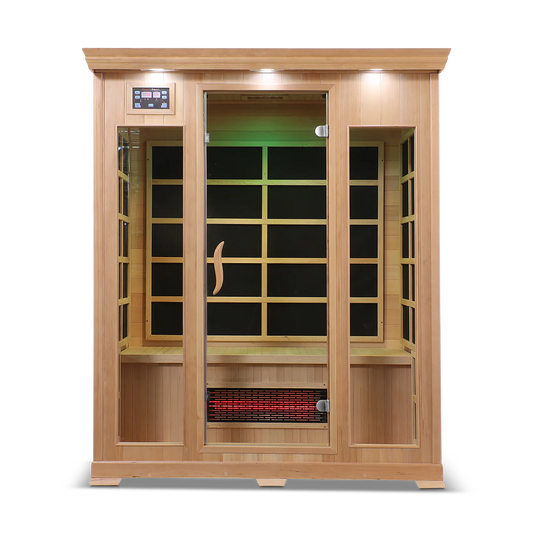 3 Person Full Spectrum Infrared Sauna with PureCarbon Heating & Canadian Wood Health Smart